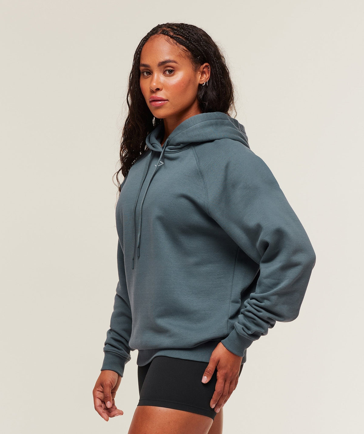 Gymshark Gritty Muscle Mommy Graphic Hoodie - Titanium Blue