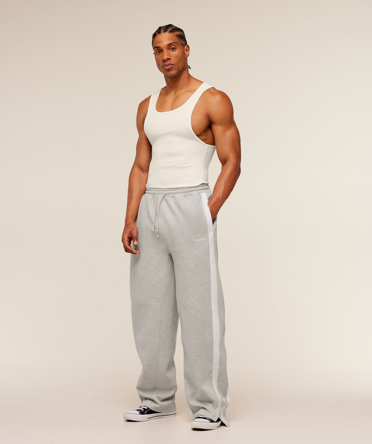 Gymshark x CBUM Straight Leg Jogger - Bros Stone Grey Marl