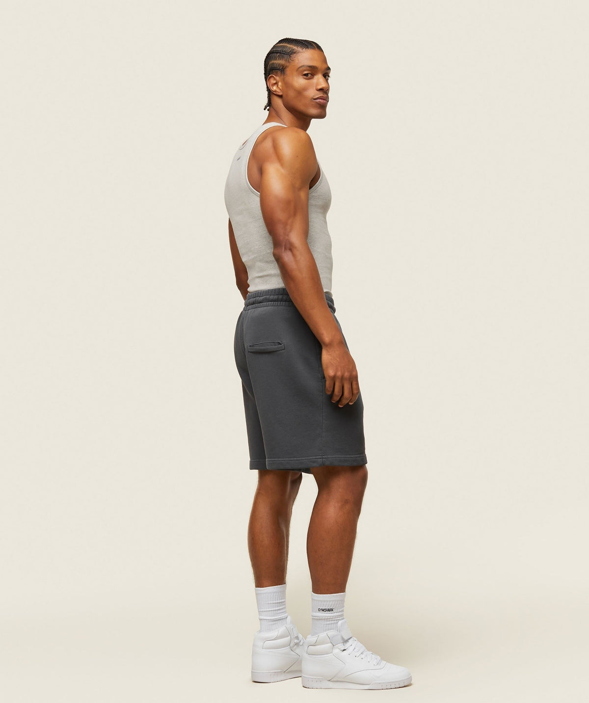 Gymshark Lifestyle Ribbed Tank - Light Grey Core Marl
