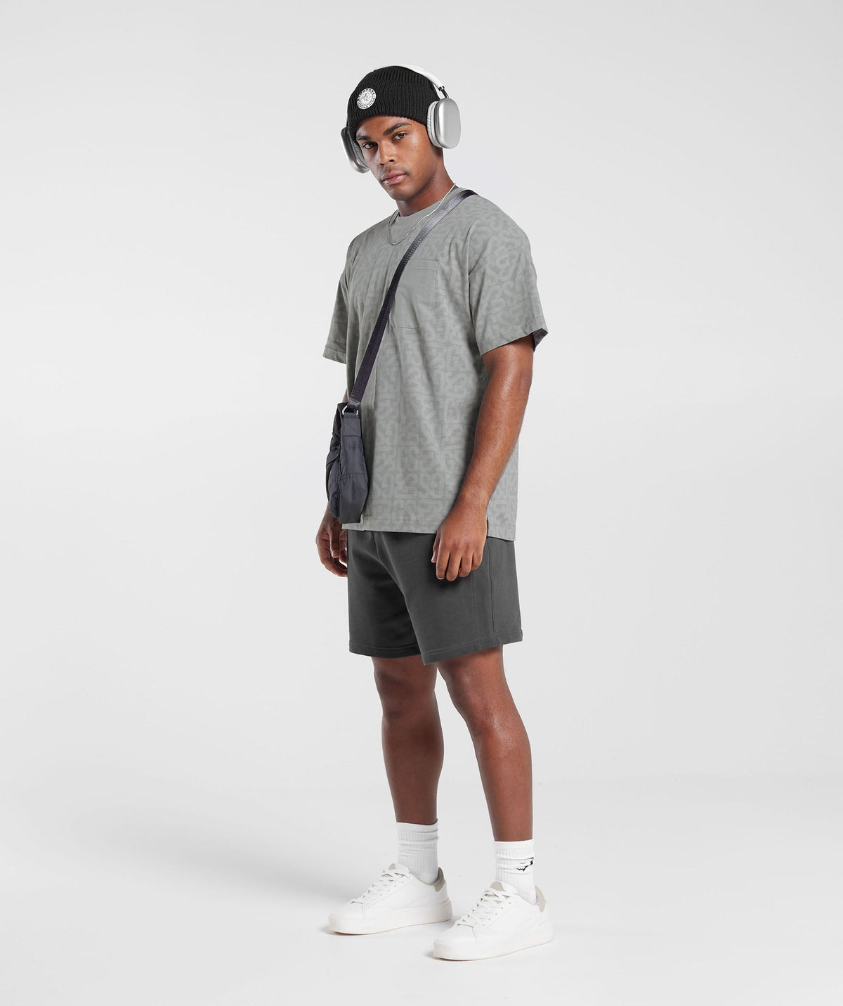 Gymshark Monogram Tee - Smokey Grey/Smokey Grey