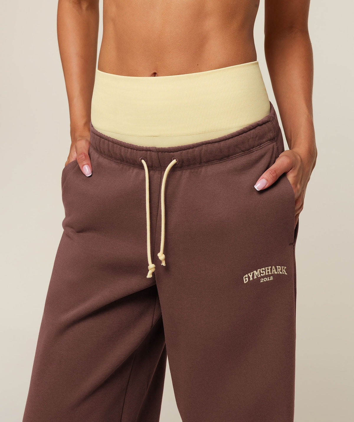 Gymshark Cosy Luxe Campus Pants Tall - Espresso Brown