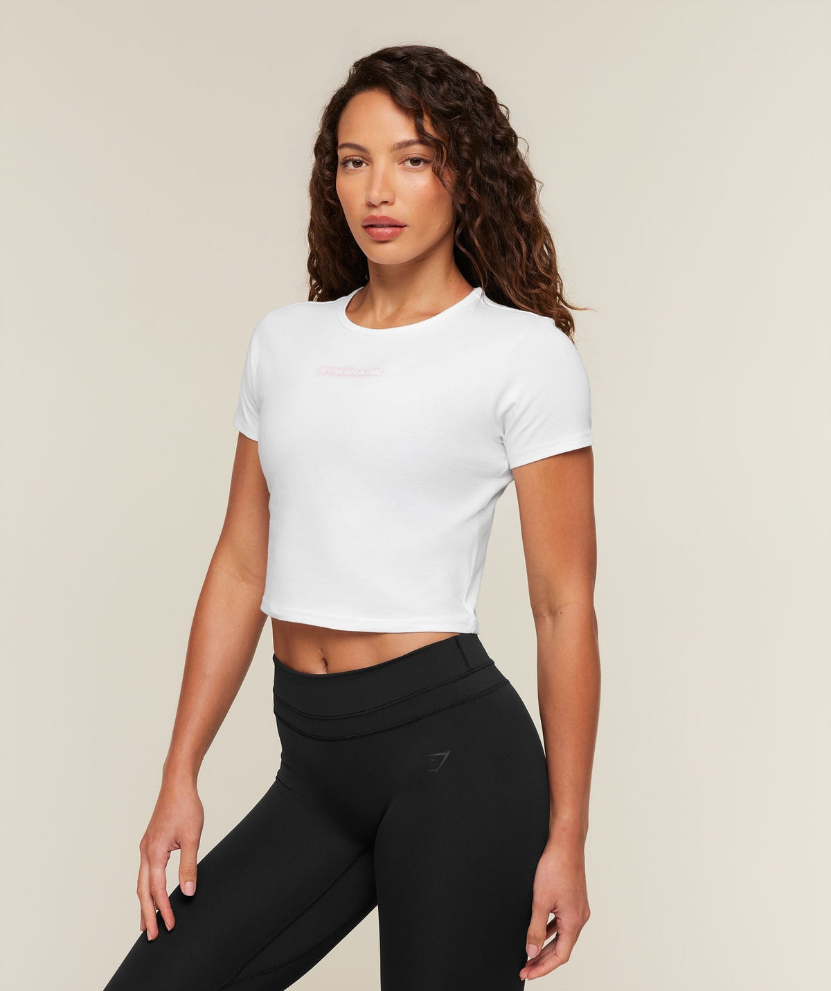 Gymshark For The Ones Who Show Up Graphic Baby Tee - White