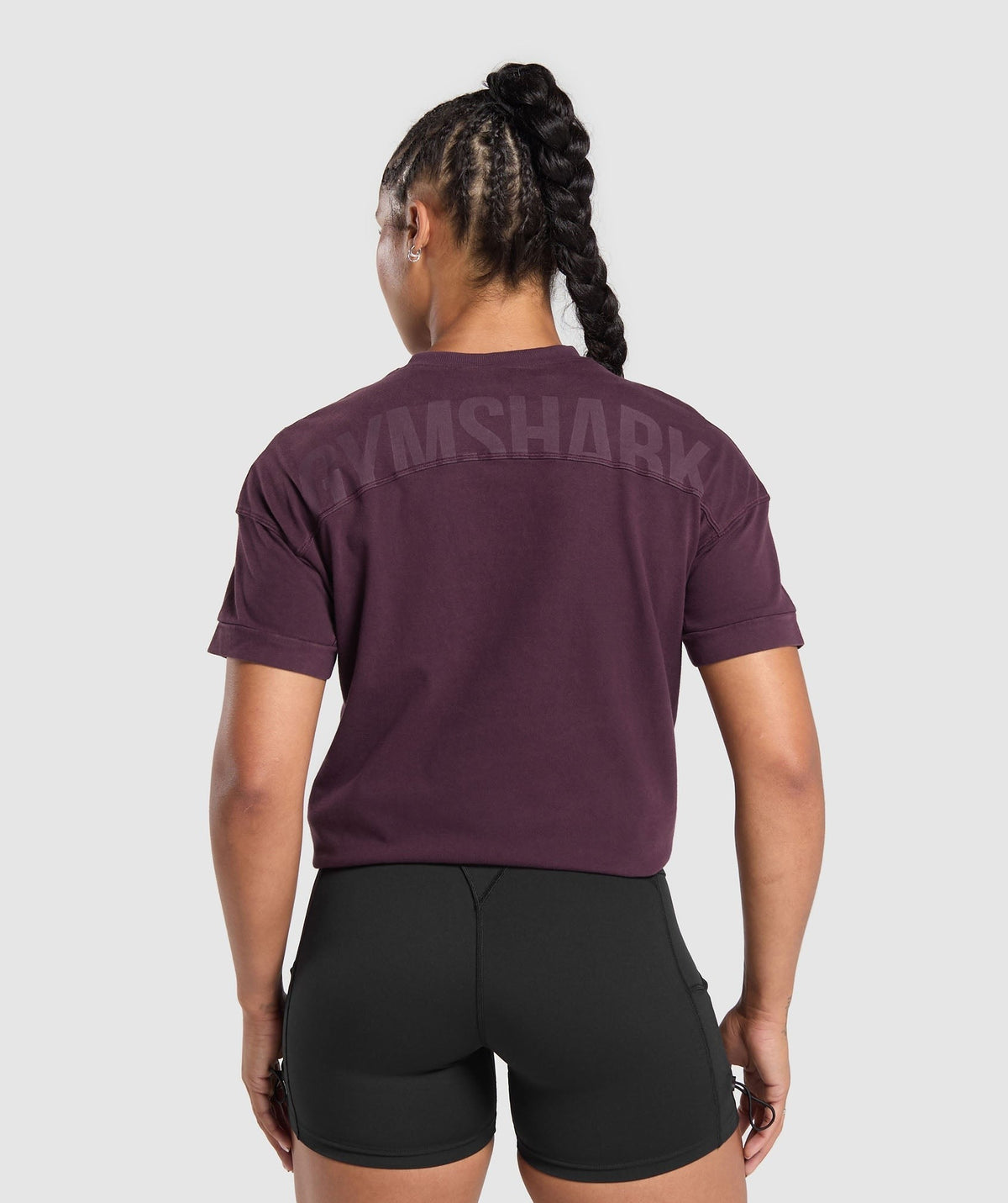 Gymshark Power Tee - Depth Purple/Acid Wash Small Ball