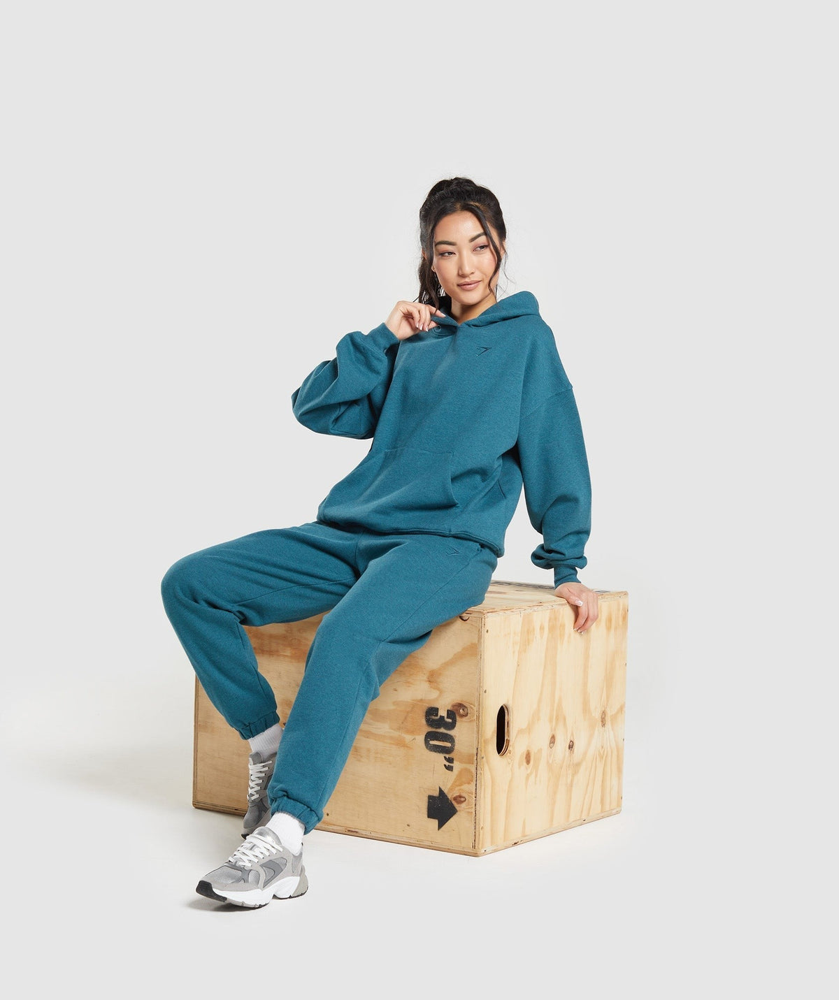Gymshark Rest Day Sweats Hoodie - Bros Steel Blue Marl