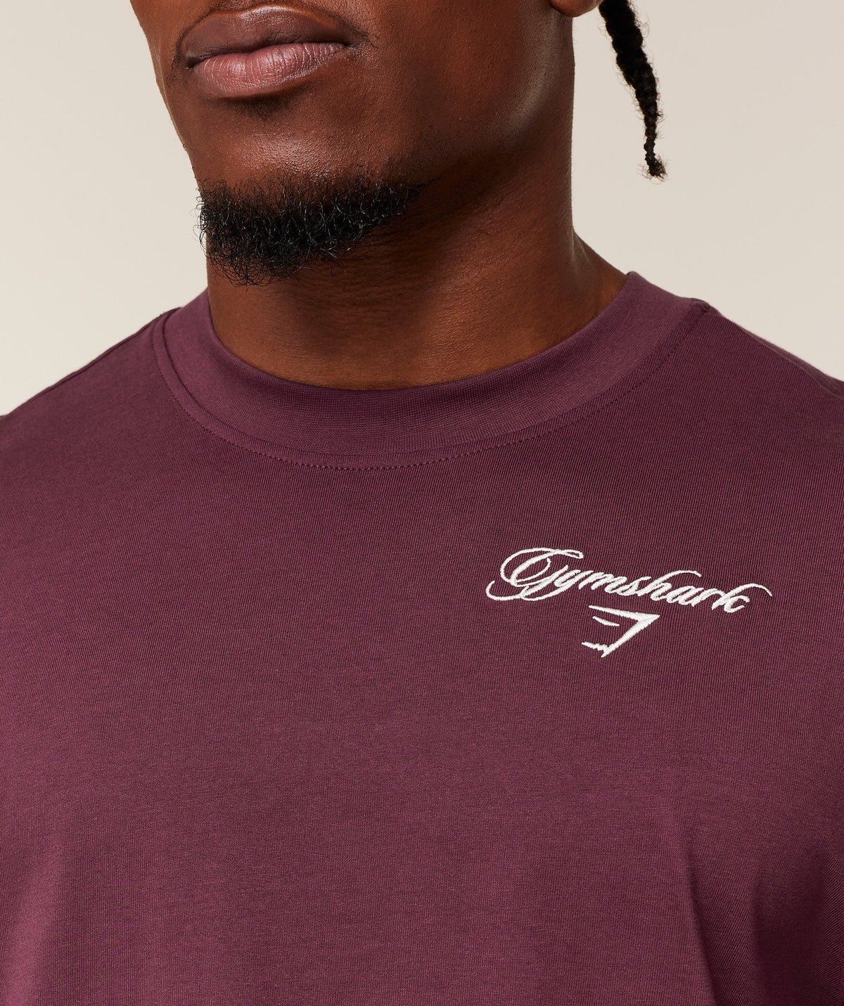 Gymshark Eagle Script Graphic Tee - Impact Burgundy