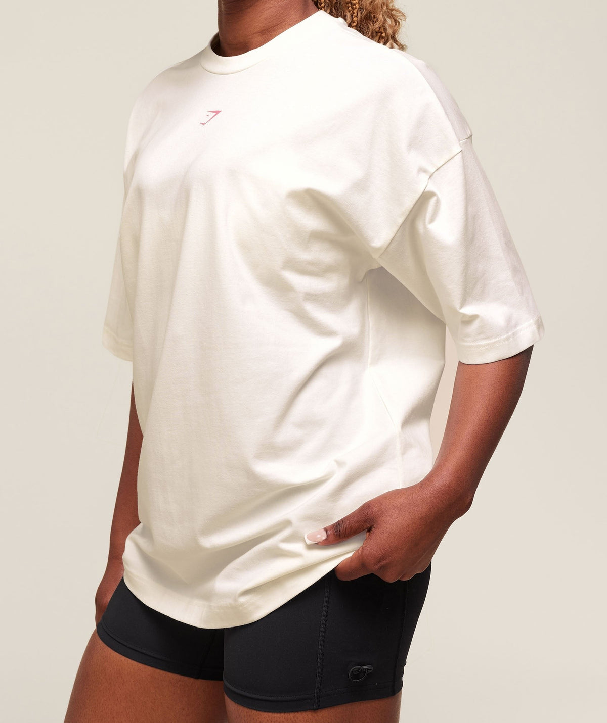 Gymshark Dump Truck Graphic Oversized Tee - Soft White