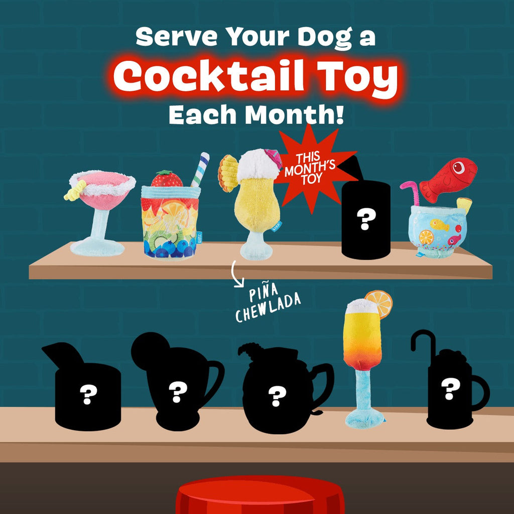 Cocktail Club, Plush Cocktail Monthly Dog Toys