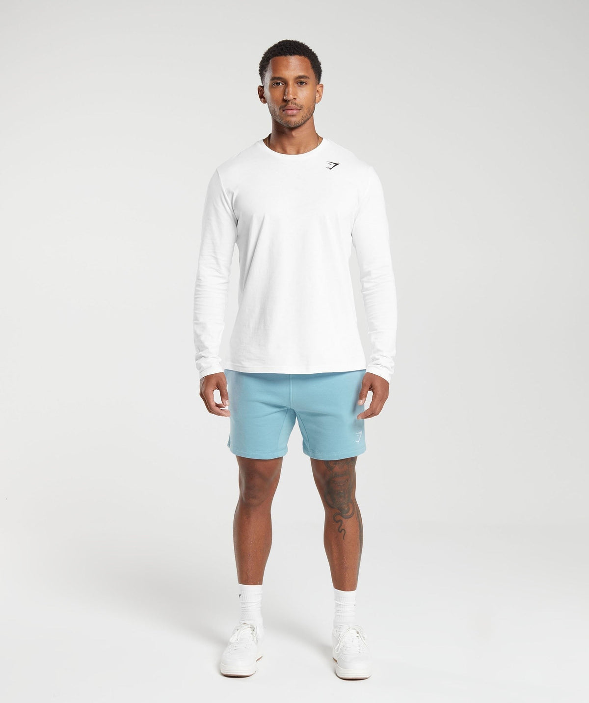 Gymshark Crest 7" Shorts - Iceberg Blue