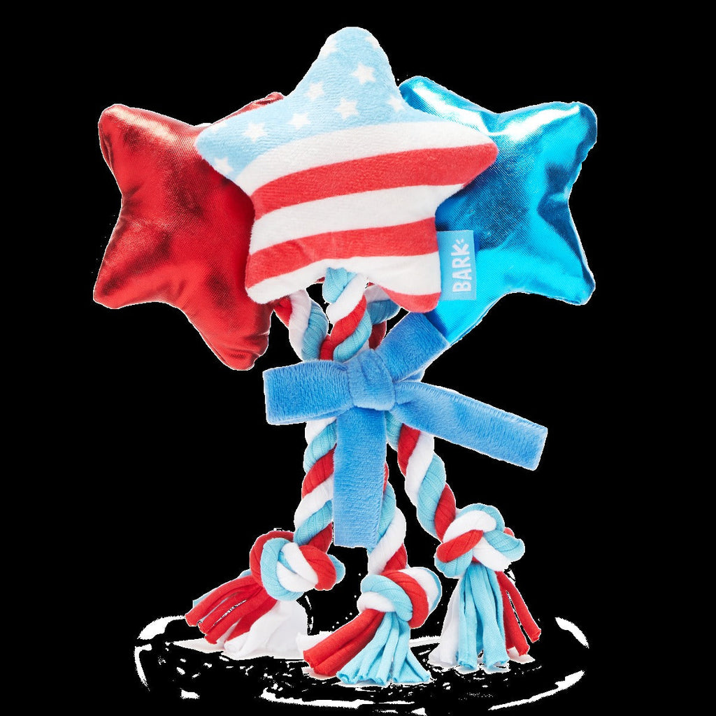 Star Spangles Plush Multi-Part Tug Dog Toy