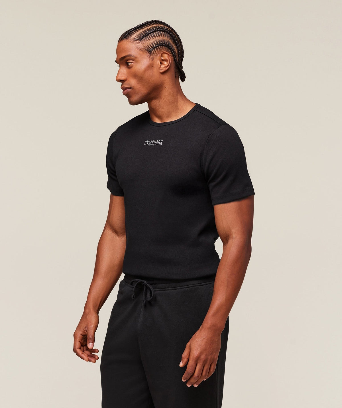 Gymshark Premium Ribbed Tee - Black