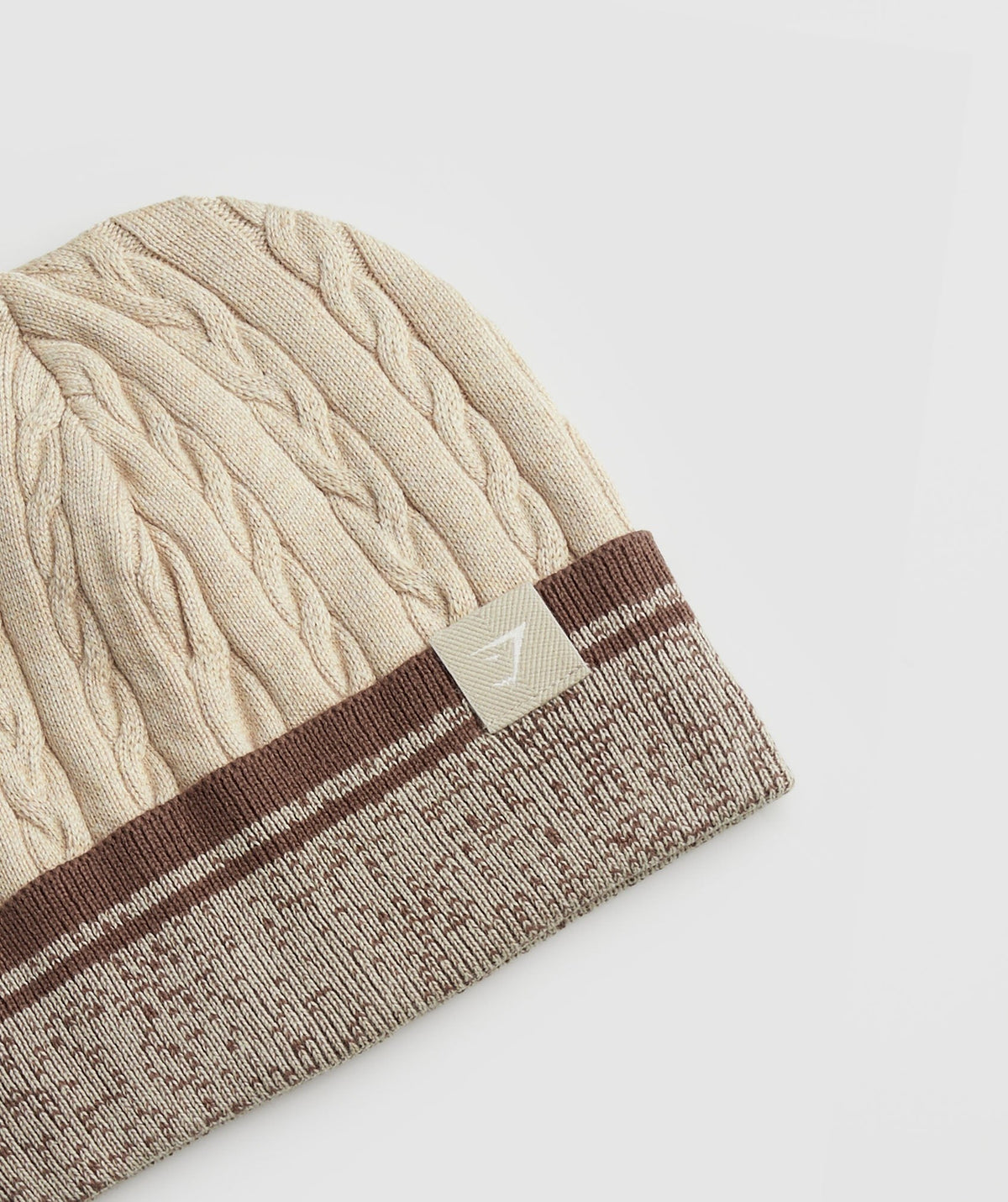 Gymshark Cable Beanie - Bros Stone Brown/ Marl/Stone Pink/Penny Brown