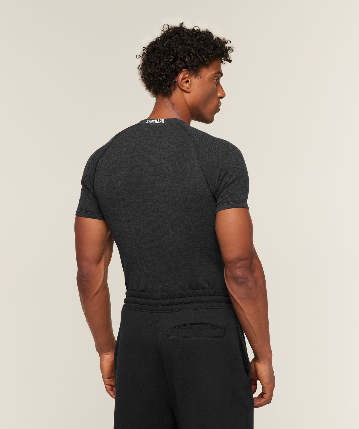 Gymshark Cotton Seamless Tee - Black Marl