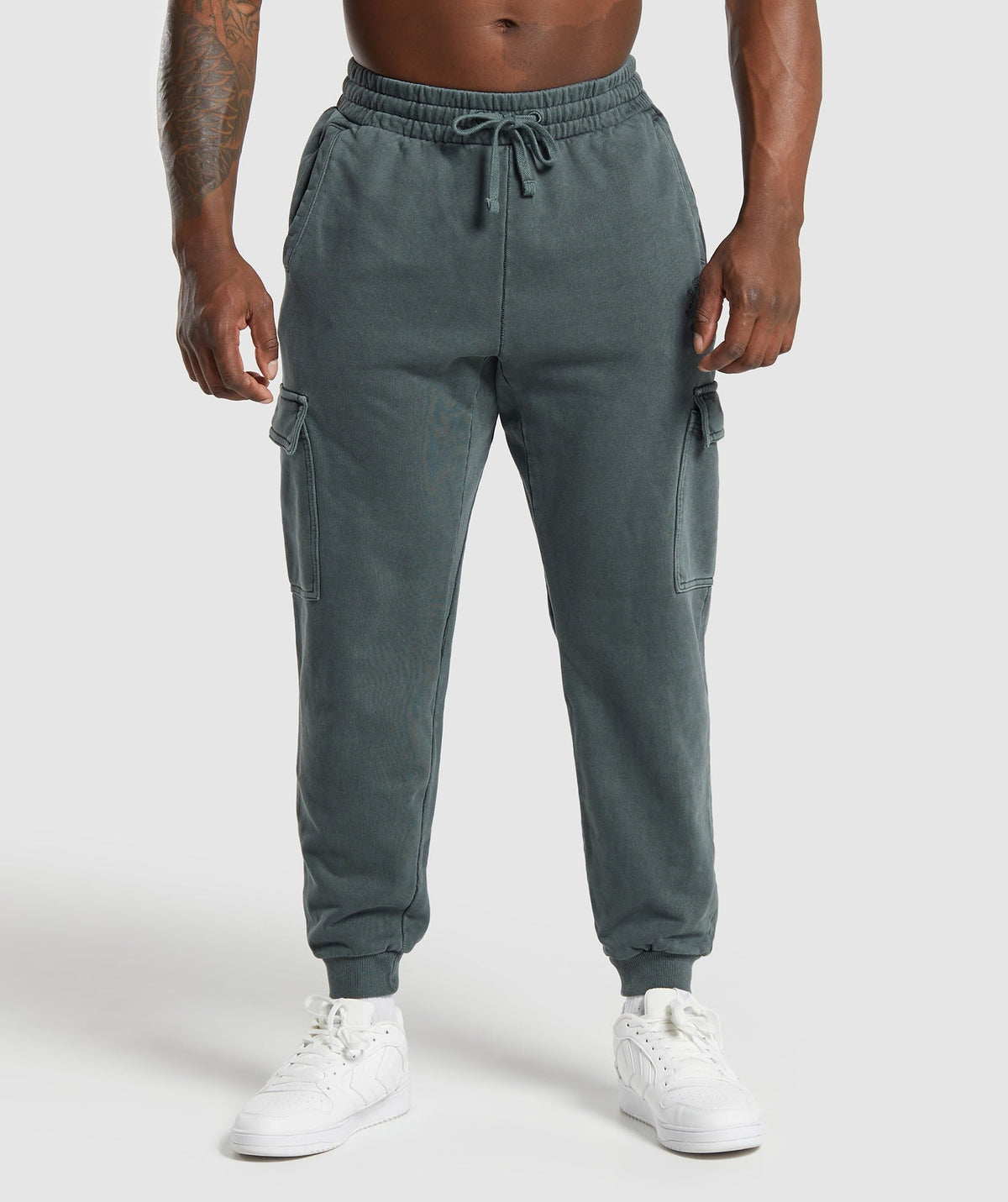 Gymshark Premium Legacy Cargo Pants - Cargo Teal/Pigment Dye
