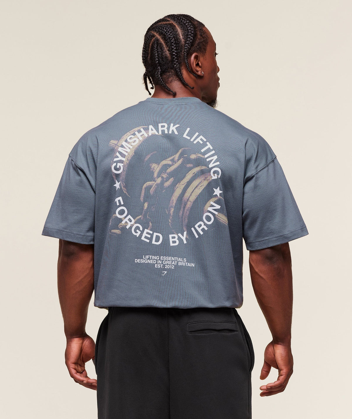 Gymshark Forged By Iron Tee - Iron Blue
