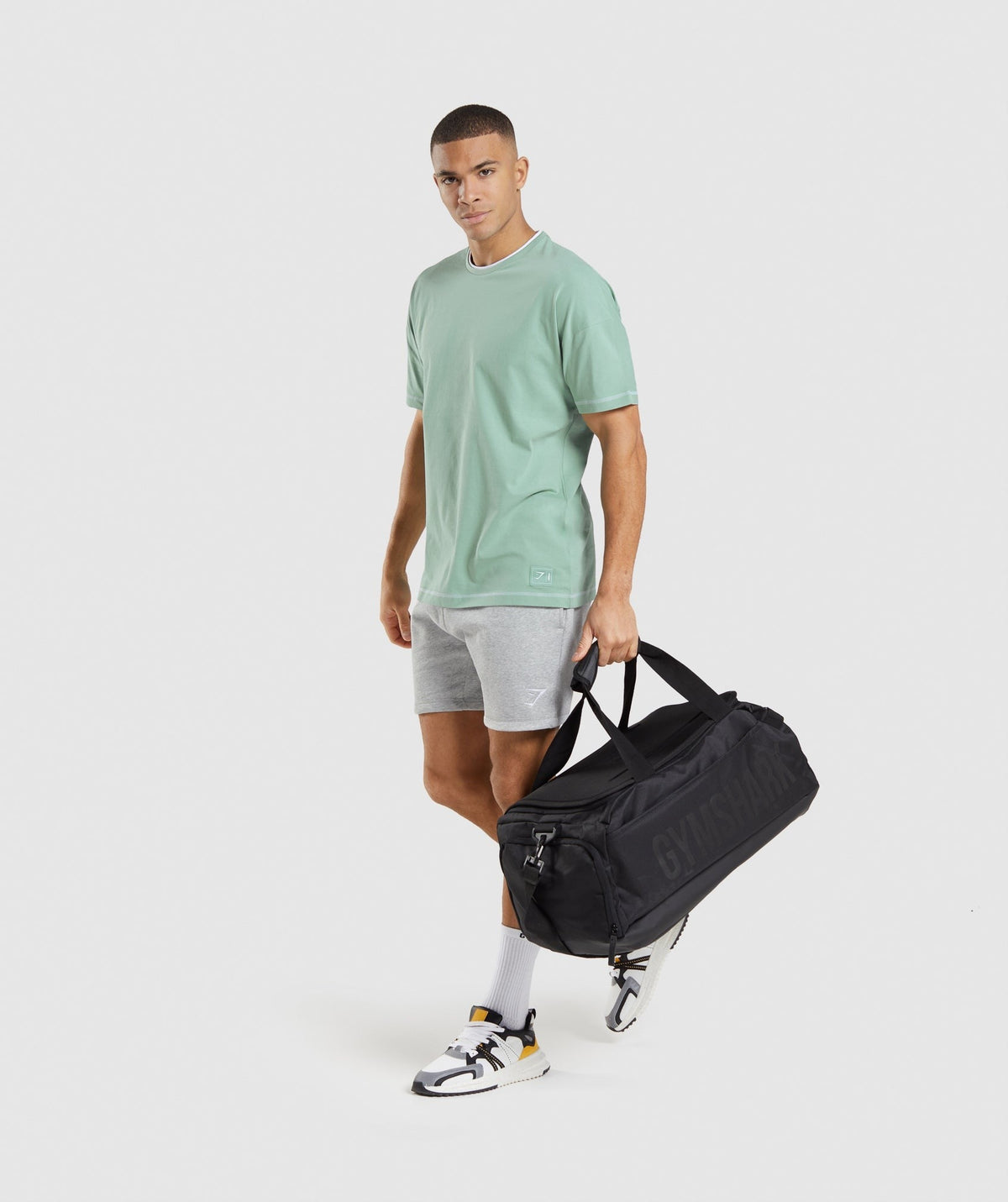 Gymshark Recess Tee - Maya Blue/White