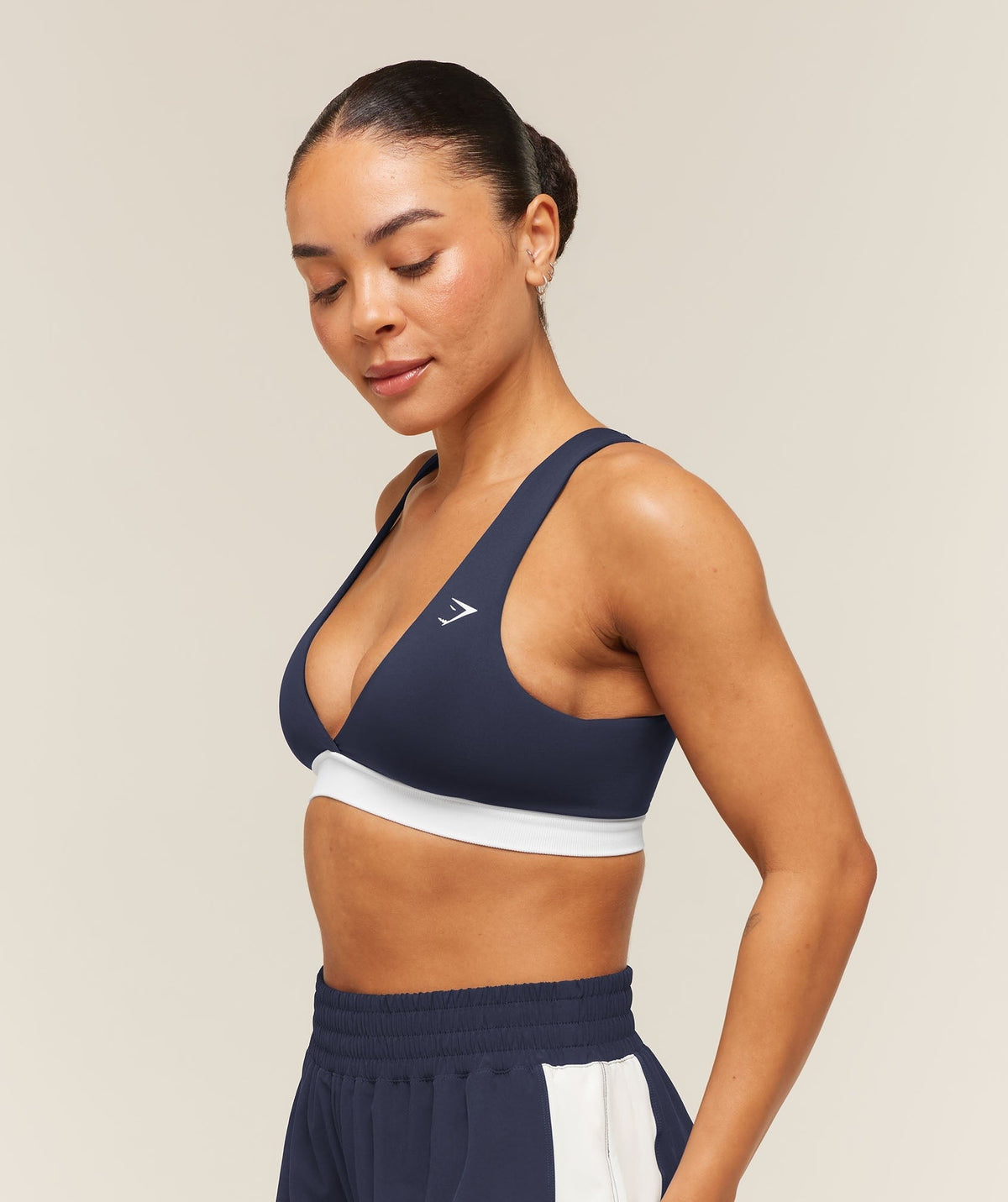 Gymshark Everyday Seamless Contrast Bra - Heavy Blue