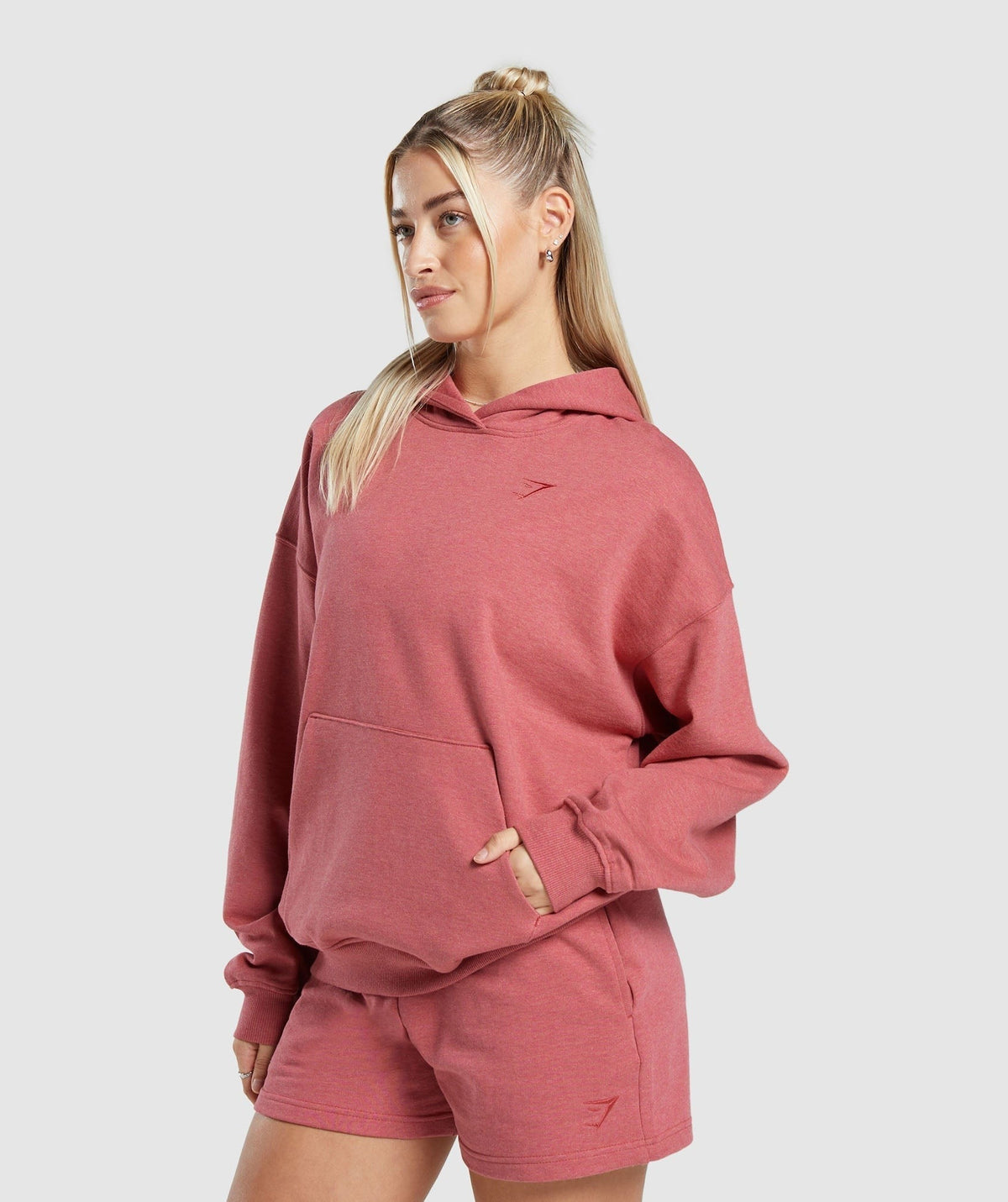 Gymshark Rest Day Sweats Hoodie - Bros Heritage Pink Marl