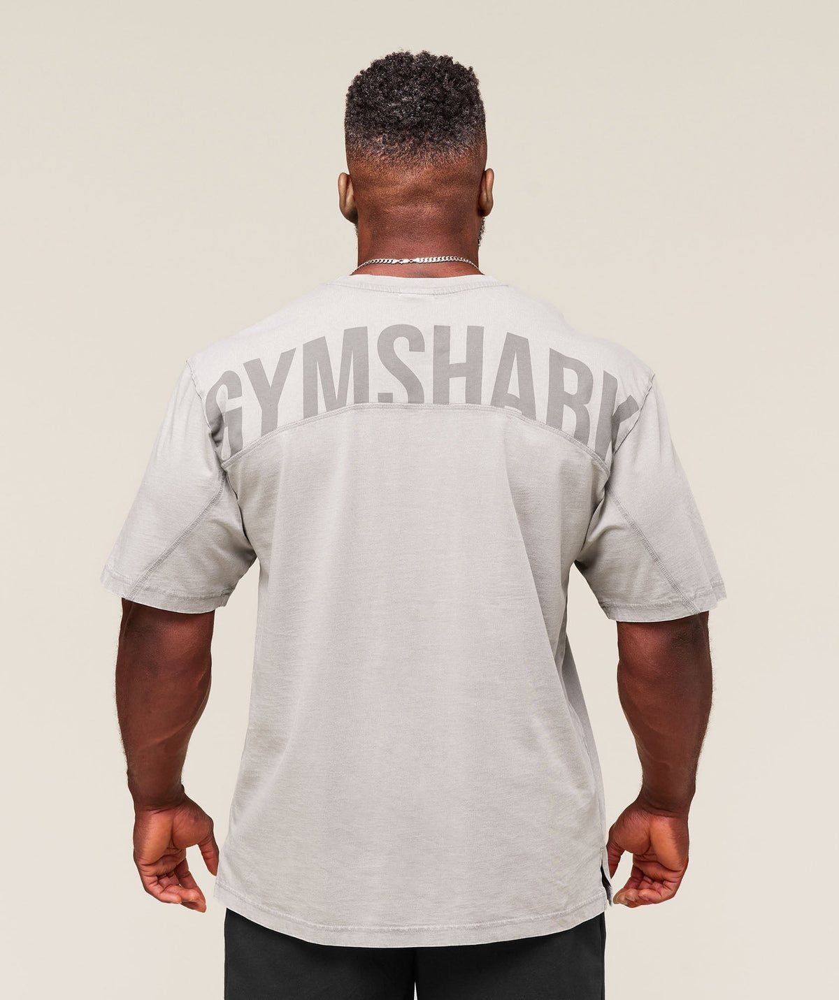 Gymshark Power Washed Tee - Smokey Grey/Acid Wash Small Ball