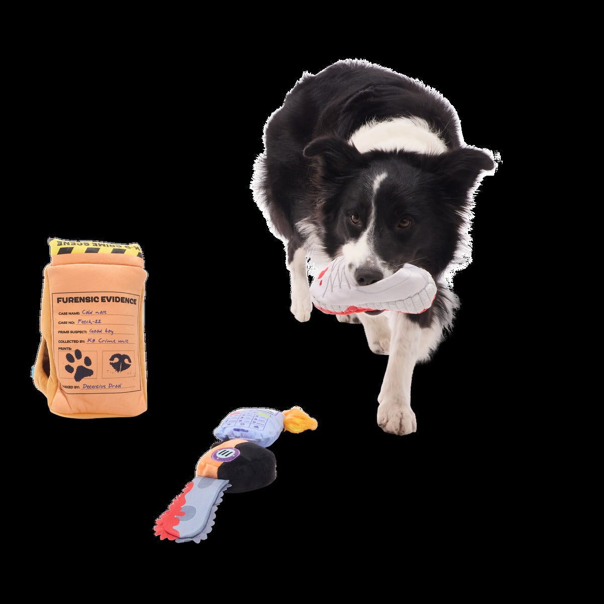 Buried Evidence Plush Multi-Part Enrichment Dog Toy