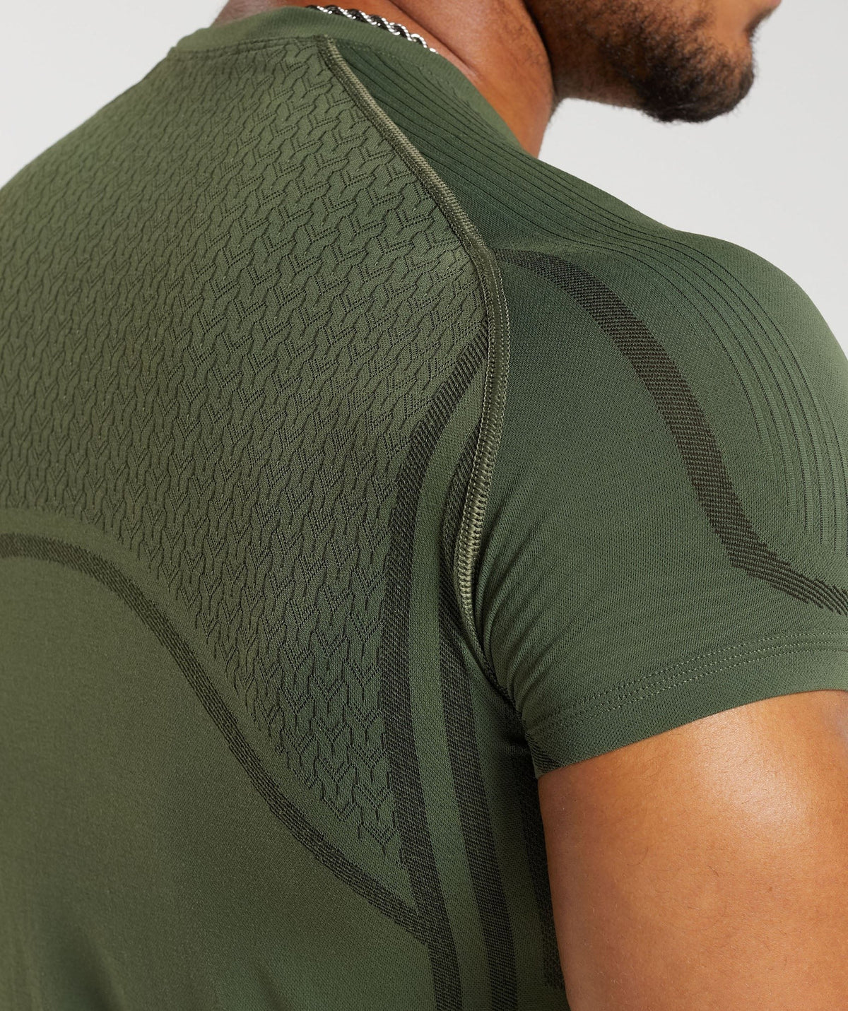 Gymshark 315 Seamless Tee - Core Olive/Deep Olive Green