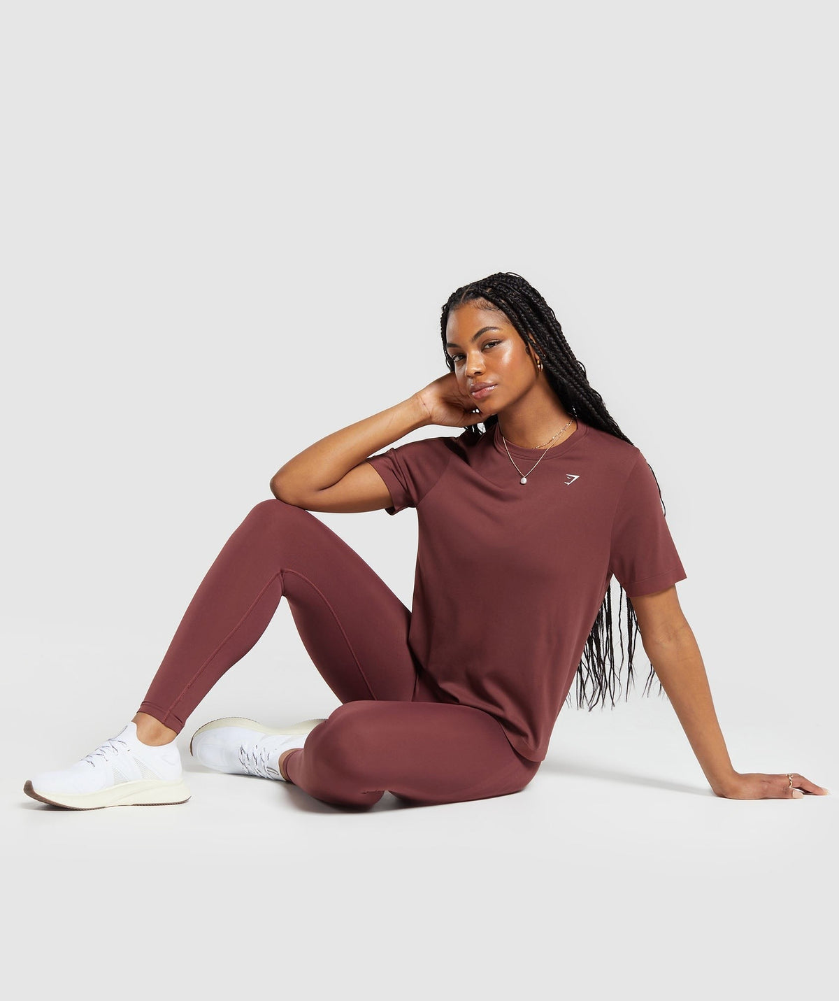 Gymshark Everyday Seamless Tee - Burgundy Brown