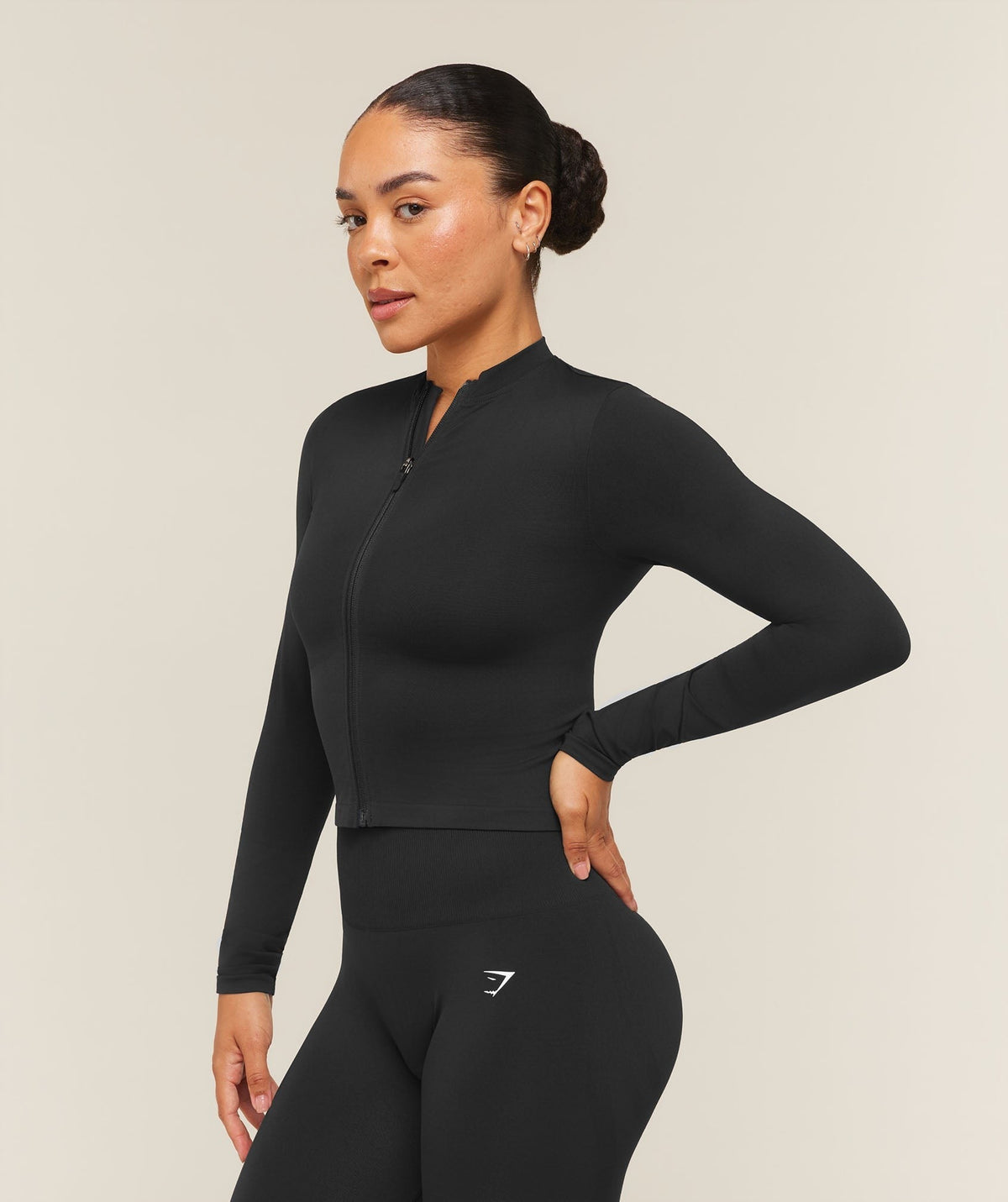 Gymshark Everyday Seamless Zip Tracktop - Black