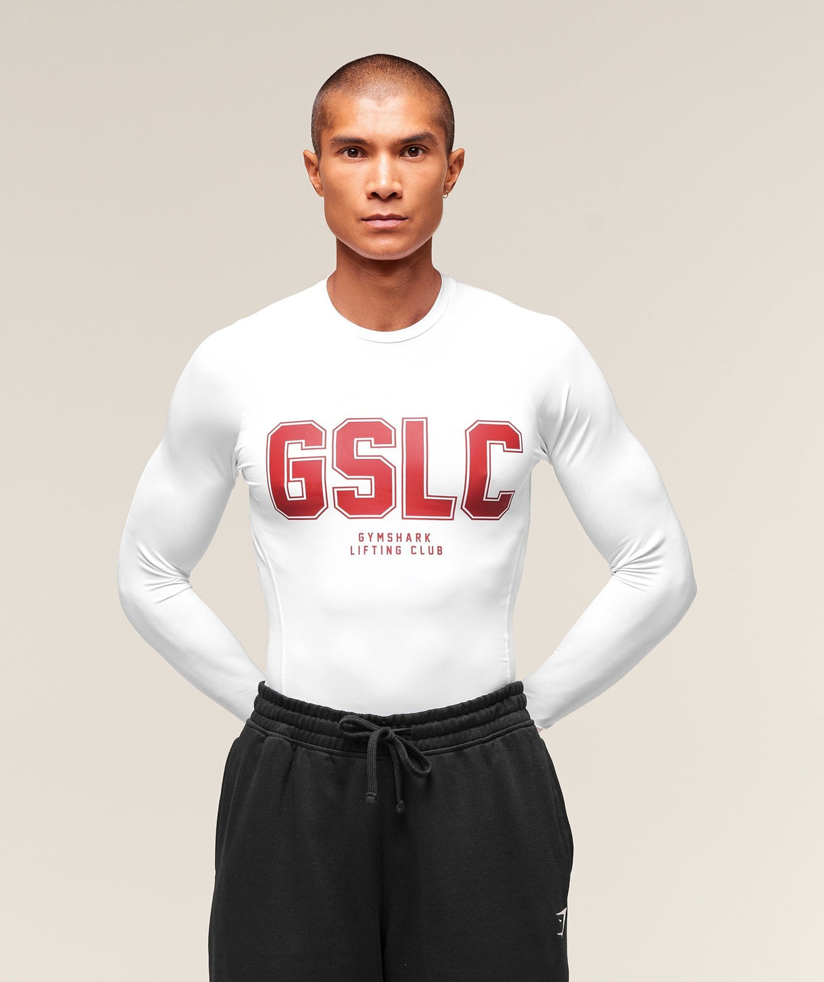 Gymshark GSLC Baselayer Long Sleeve Tee - White