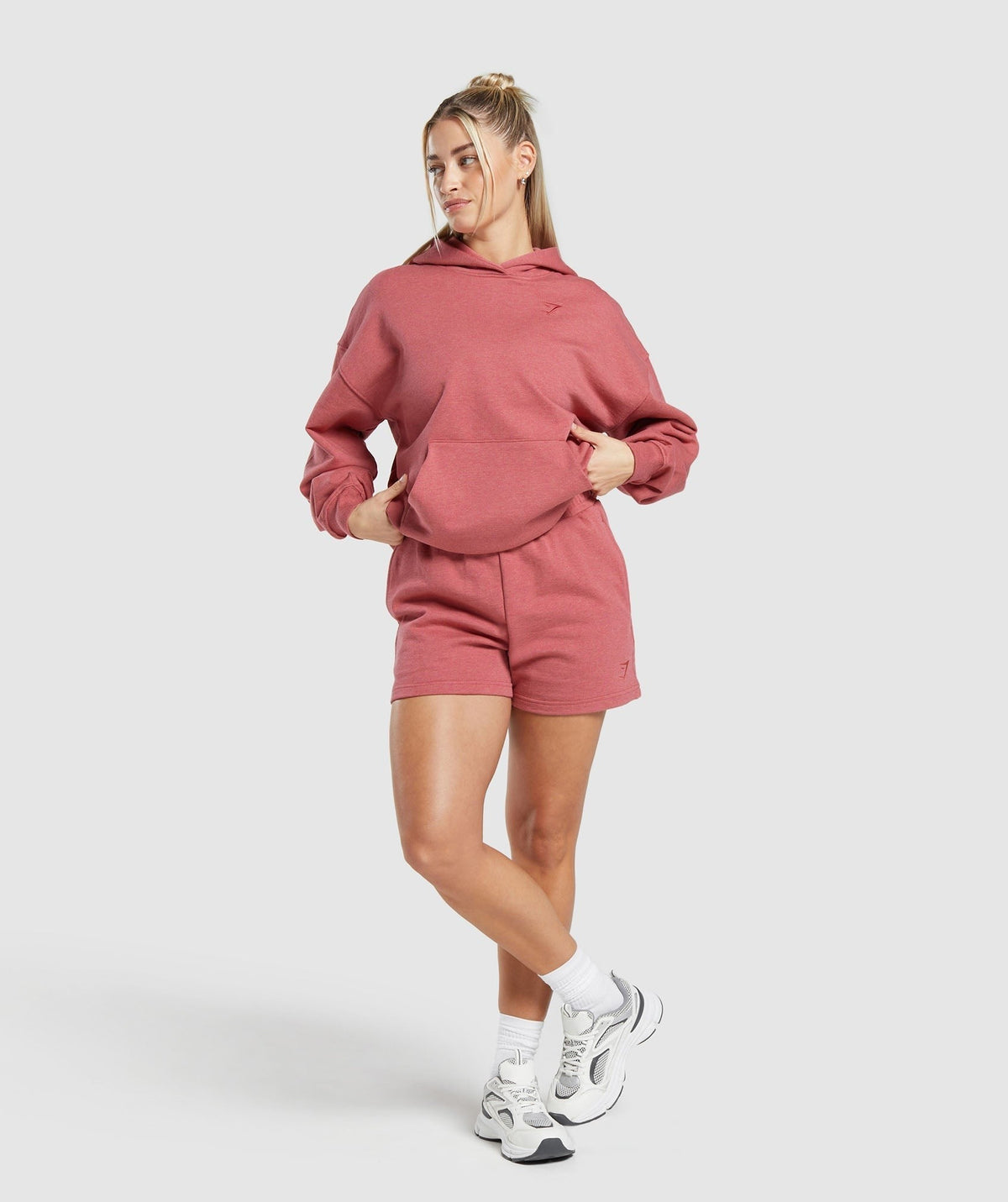 Gymshark Rest Day Sweats Hoodie - Bros Heritage Pink Marl