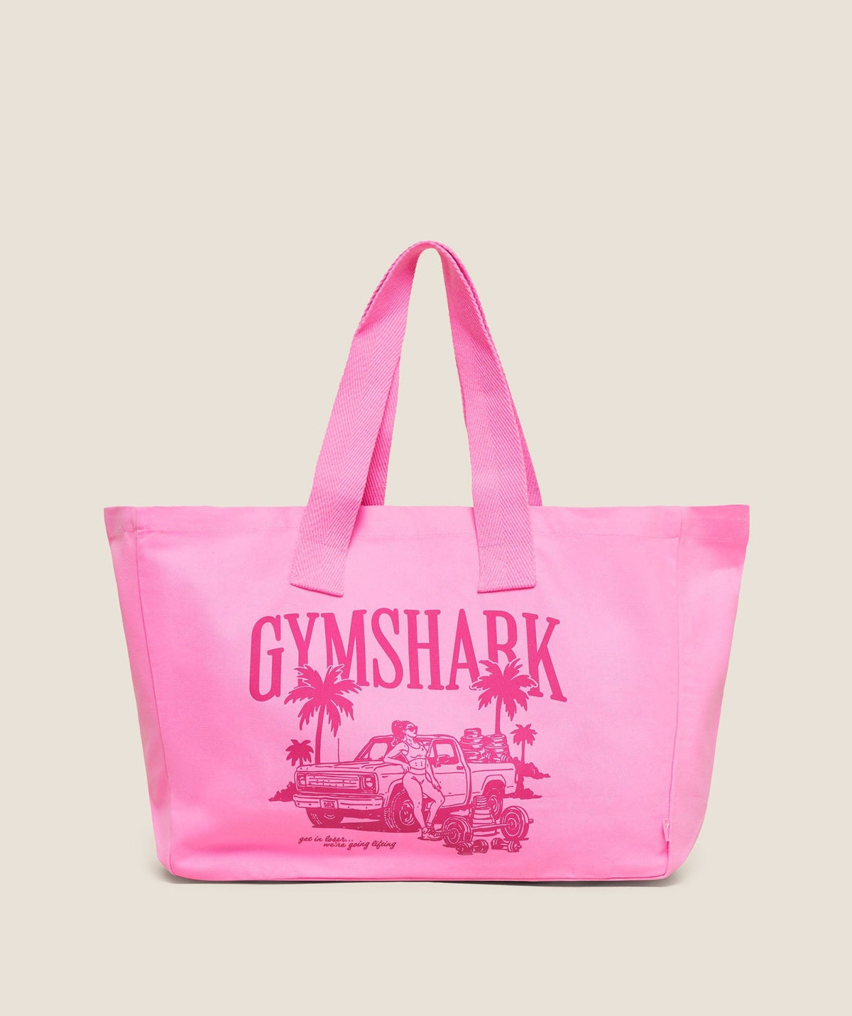 Gymshark Get in Loser, We're Going Lifting Tote - Focus Pink