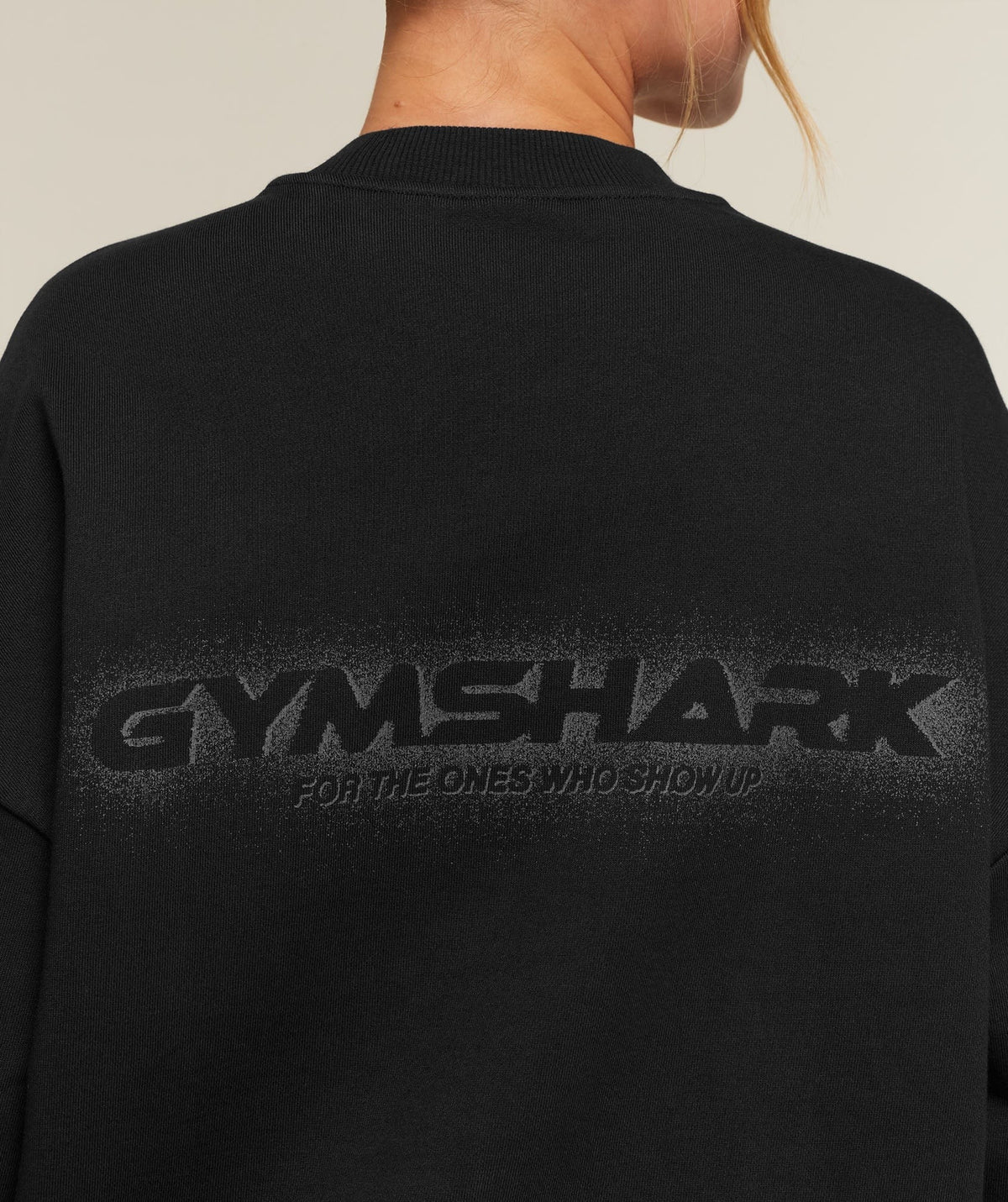 Gymshark For The Ones Who Show Up Graphic Sweatshirt - Black