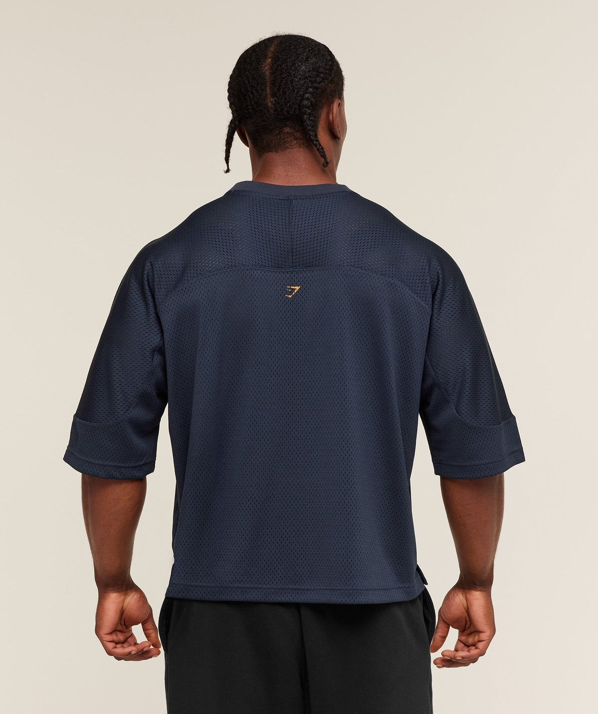Gymshark Graphic Mesh Oversized Tee - Heavy Blue