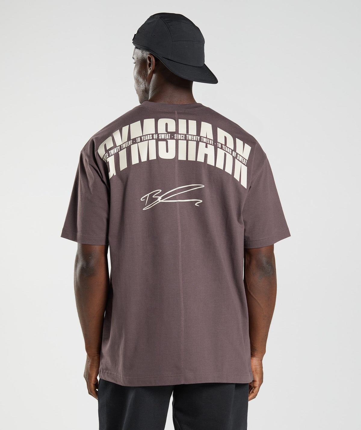 Gymshark GS10 Year Oversized Tee - Chocolate Brown