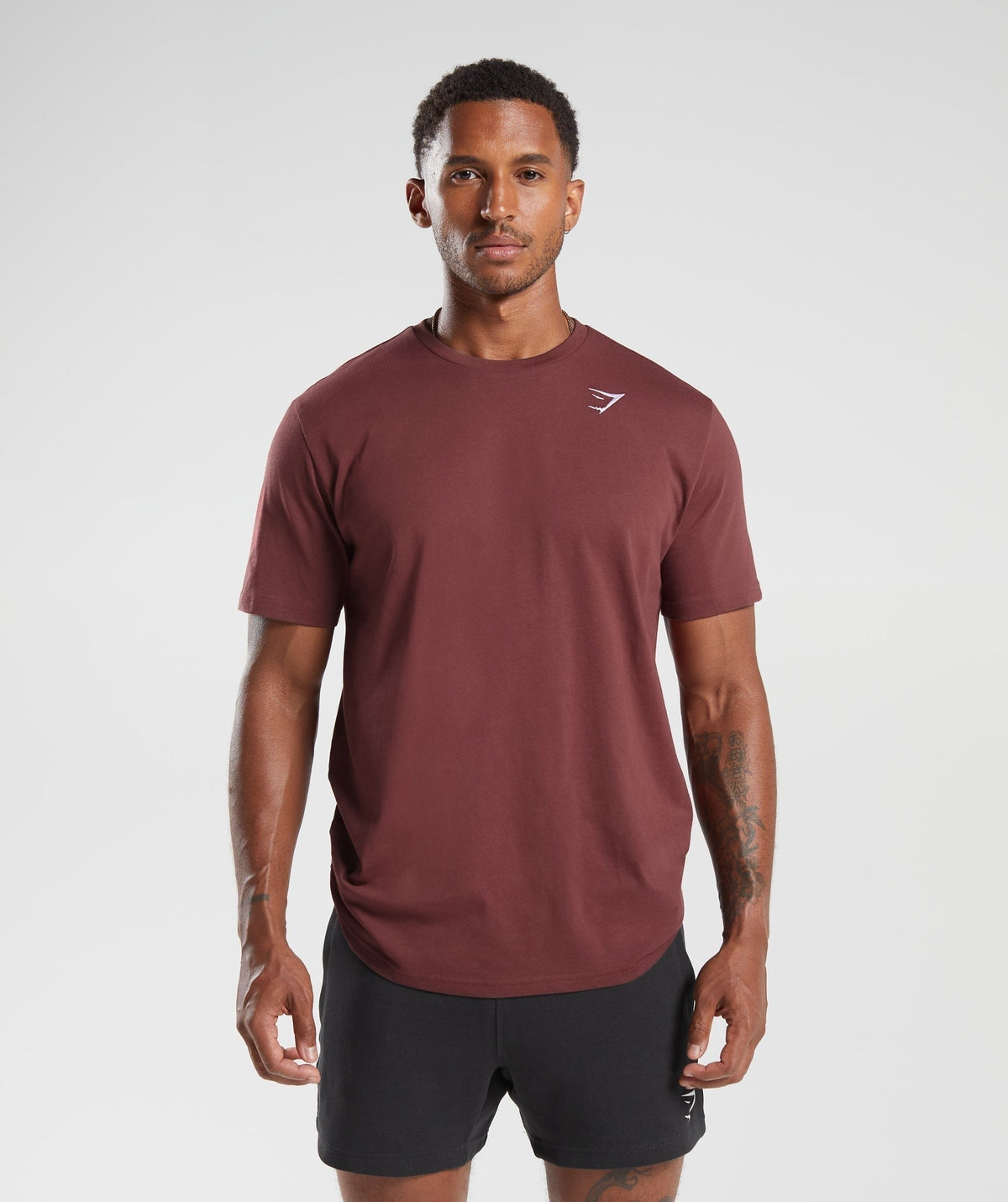 Gymshark Crest Tee - Washed Burgundy