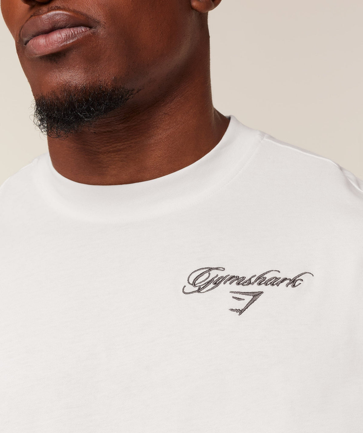 Gymshark Eagle Script Graphic Tee - Soft White