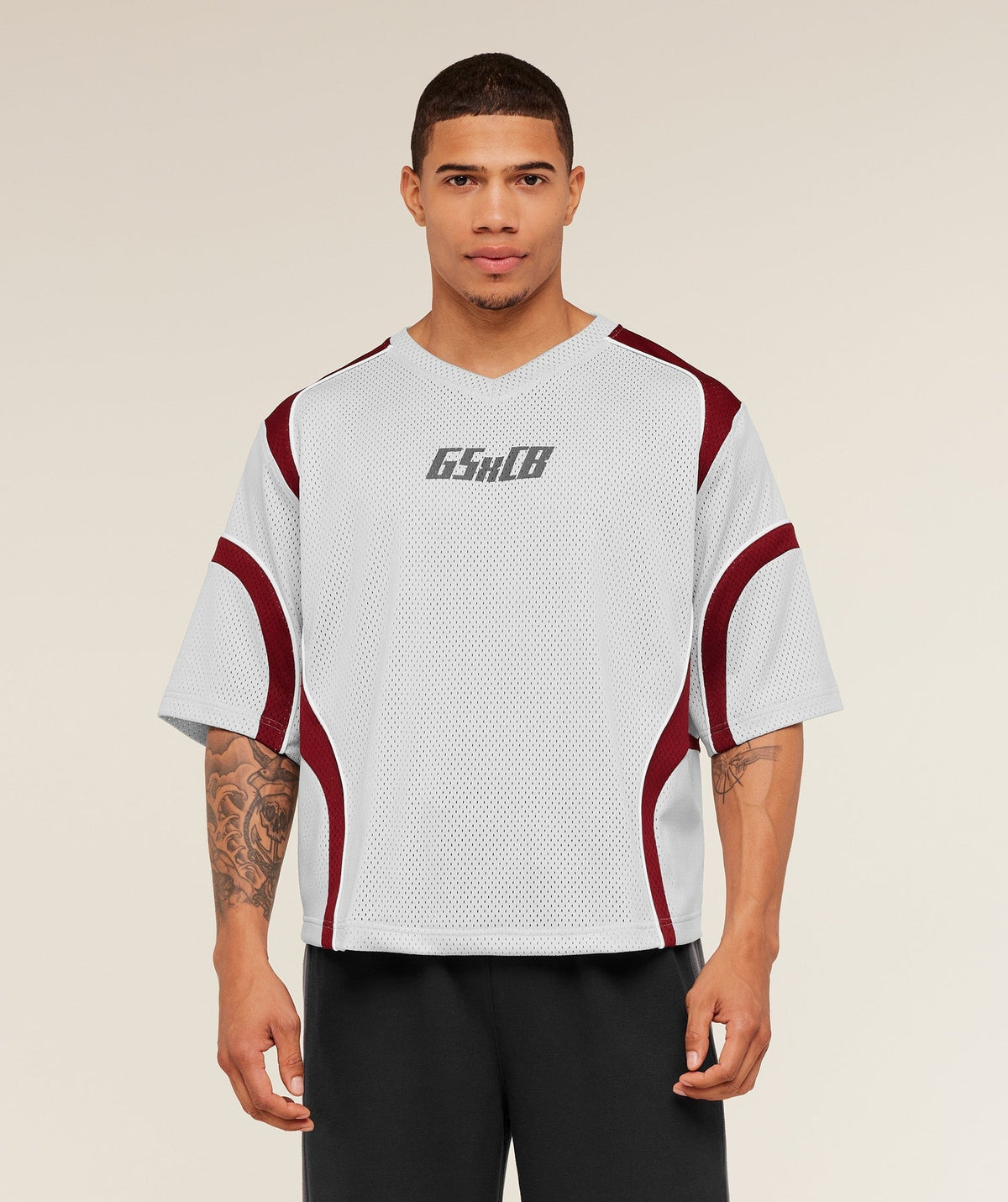 Gymshark GS x Carlos Mesh Jersey - Light Grey