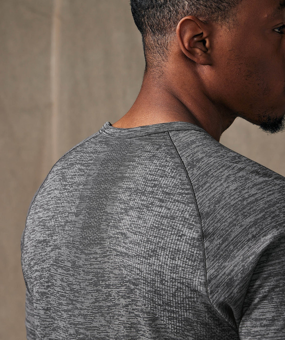 Gymshark Retake Seamless Tee - Onyx Grey/White Marl