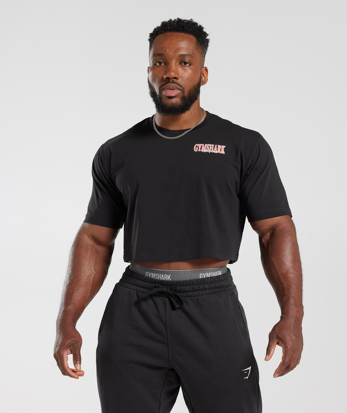 Gymshark Retrowave Crop Tee - Black