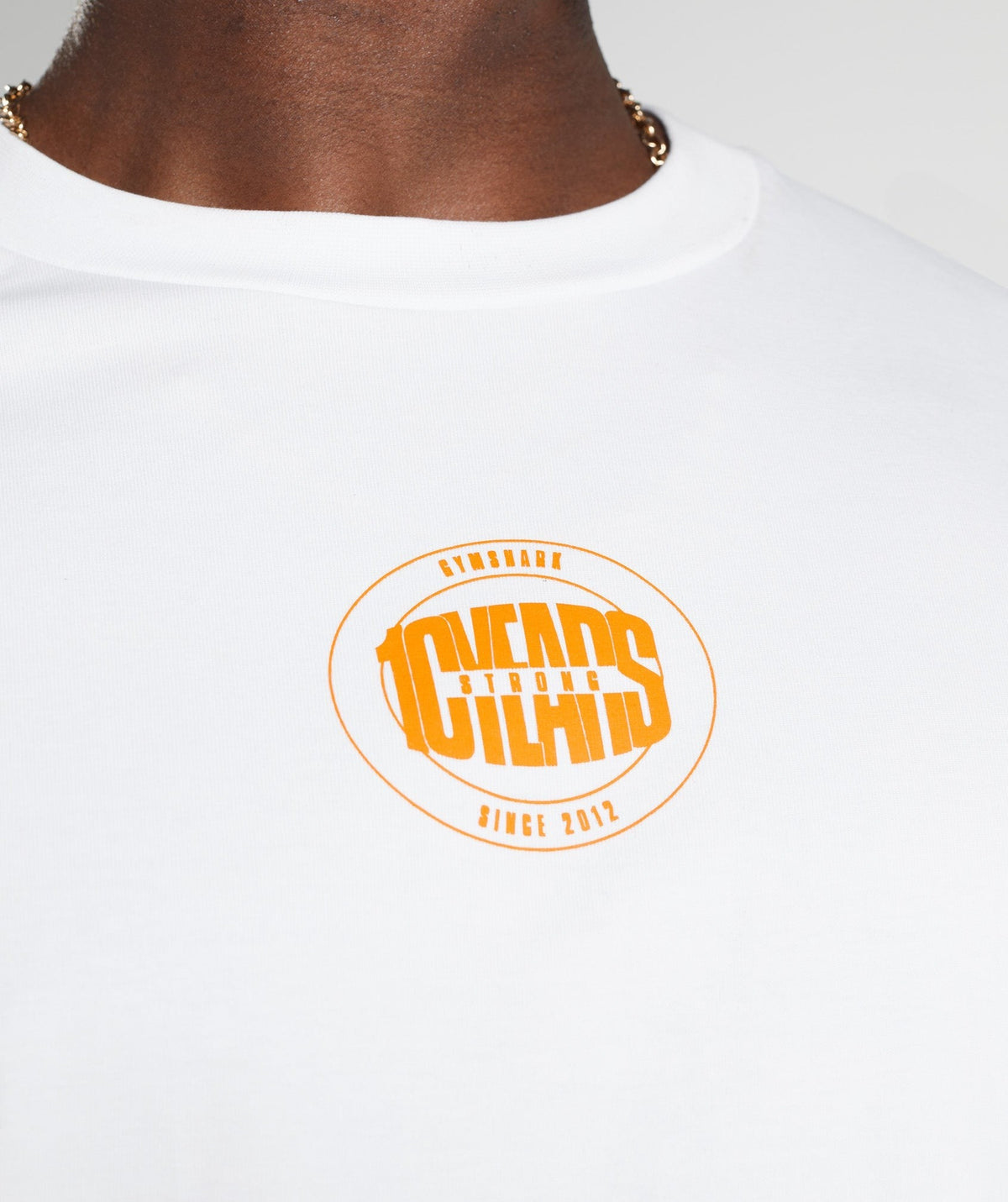 Gymshark GS10 Year Oversized Tee - White