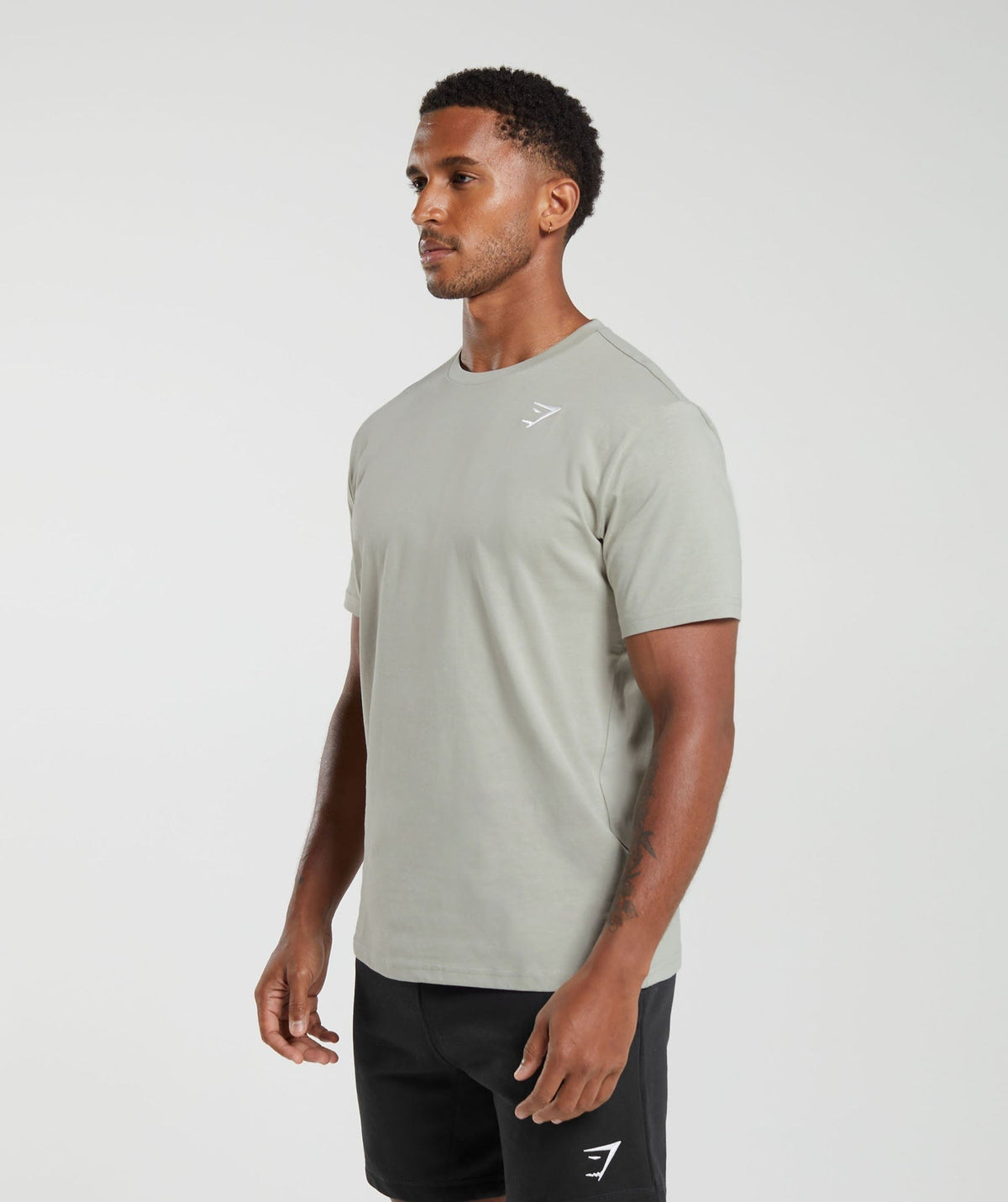 Gymshark Crest Tee - Stone Grey