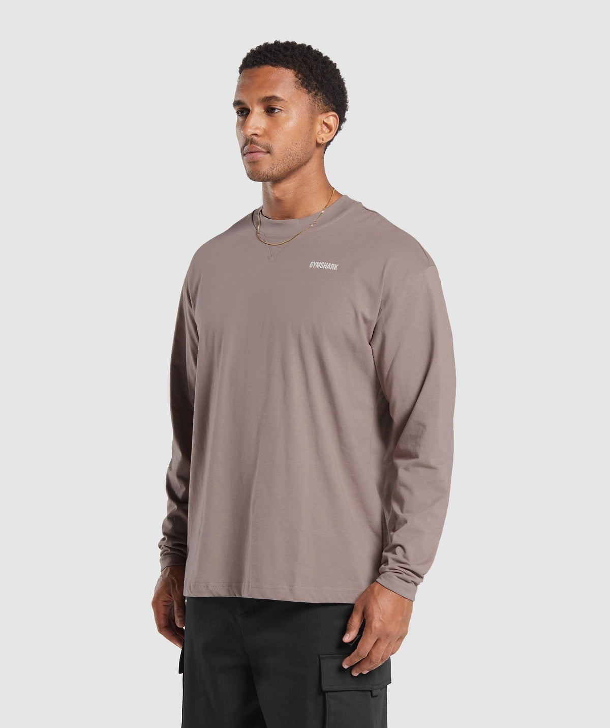 Gymshark Rest Day Sweats Long Sleeve Tee - Powder Mauve