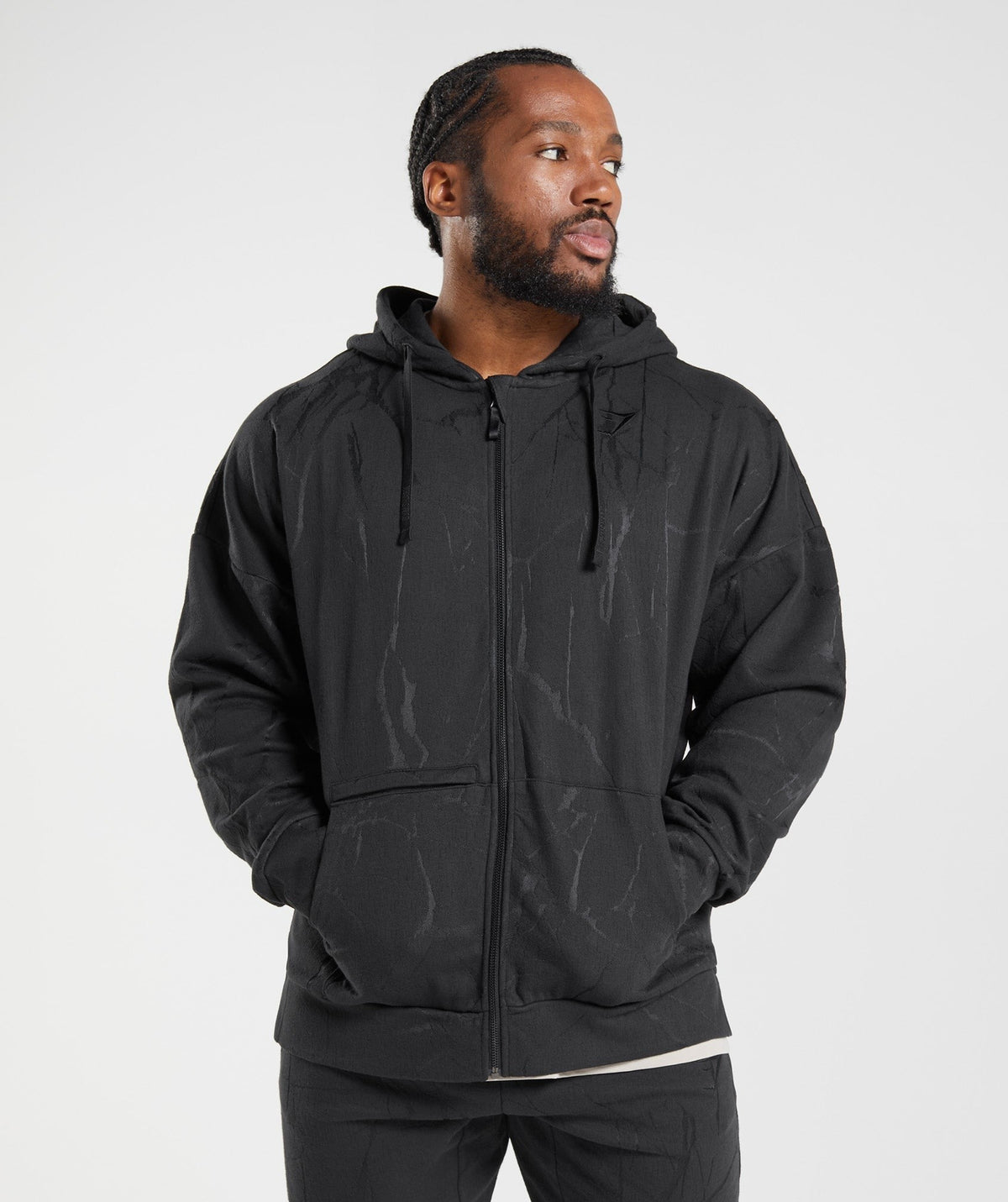 Gymshark Power Zip Hoodie - Black/Black
