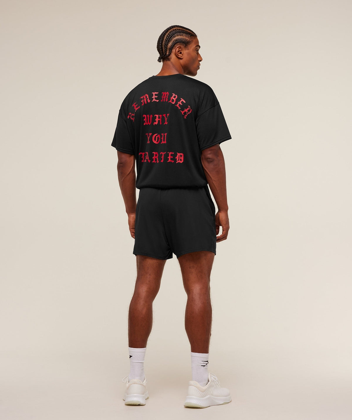 Gymshark Remember Why You Started Tee - Black