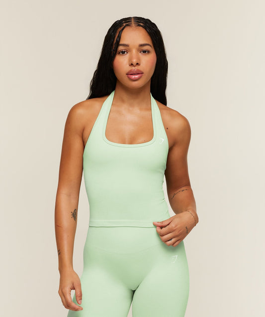 Gymshark Adapt Solid Halter Neck Tank - Sprint Green