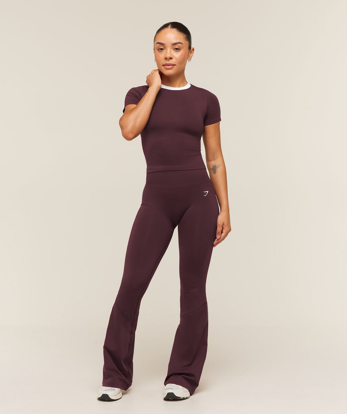Gymshark Everyday Seamless Contrast Tee - Cherry Purple