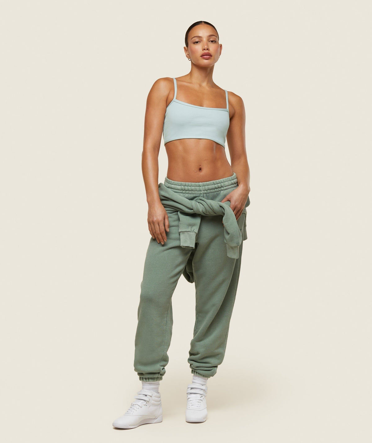 Gymshark everywear Ribbed Bandeau Bra - Cool Turquoise