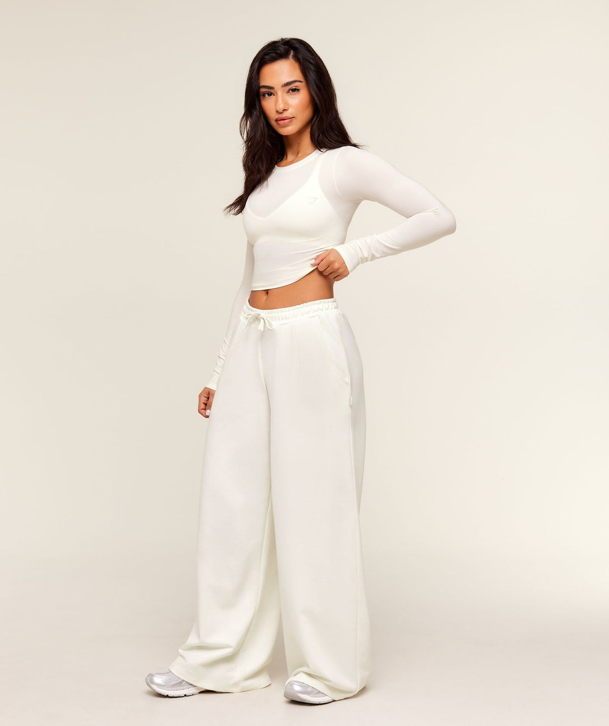 Gymshark Lightweight Wide Leg Pant Short - Soft White