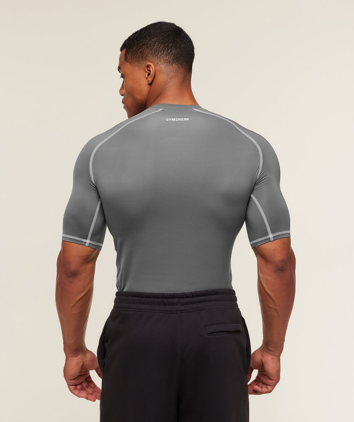 Gymshark Element Baselayer Tee - Pitch Grey/White