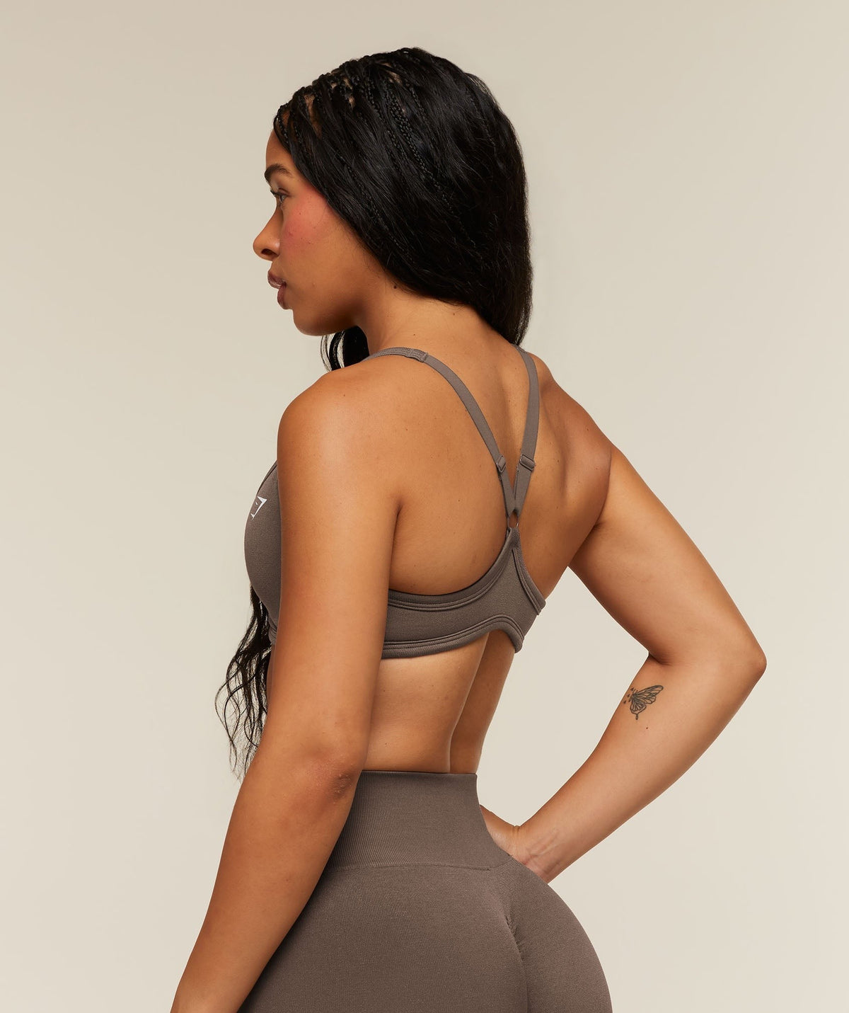 Gymshark Adapt Solid Sports Bra - Soft Brown