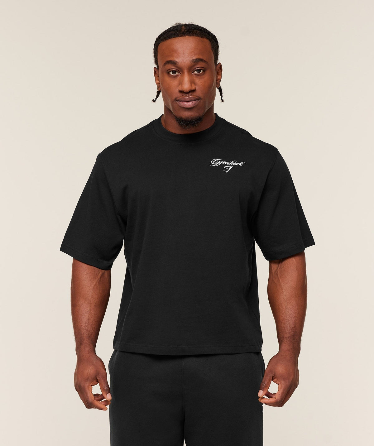 Gymshark Eagle Script Graphic Tee - Black