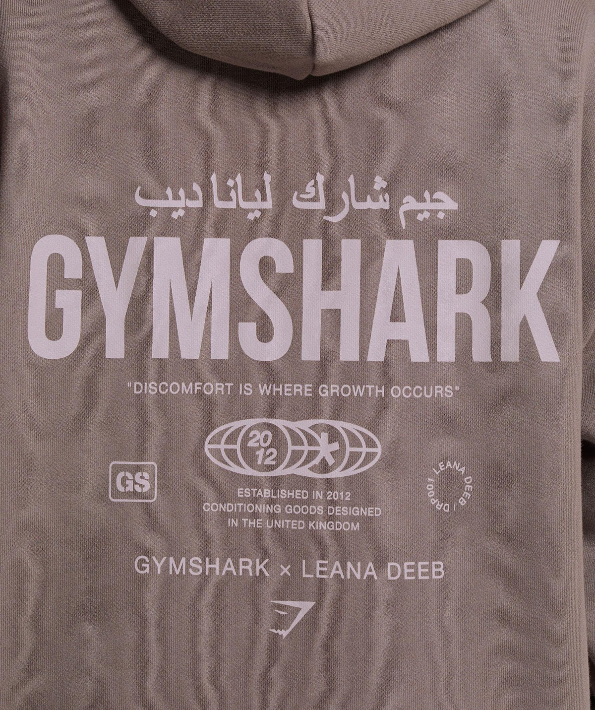 Gymshark X Leana Deeb Oversized Graphic Hoodie - Brown